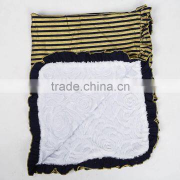 Black and Gold Polka Dot Baby Blanket Baby Bedding Blanket Nursery Black and Gold photo-6