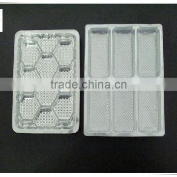 Plastic blister food tray for biscuit packaging