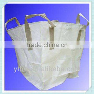 PP white tubular bulk/jumbo bag with corss conner and open top