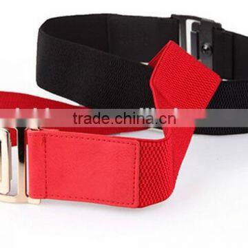 new fashion casual all-match ladies and women button buckle black and red wide waist belt for thick garment