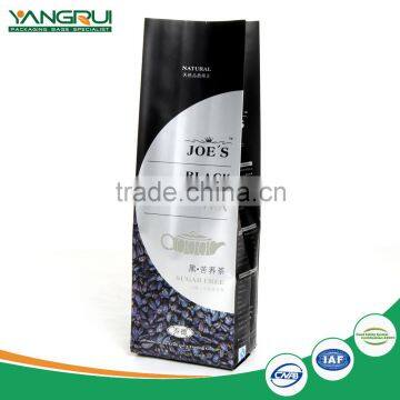 8 side sealing bag side gusset heat seal laminate aluminum foil flat bottom coffee packaging pouch