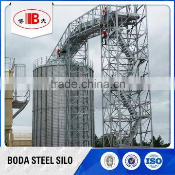 Bucket elevator for feeding grain steel silo with chain conveyor on catwalk for sale