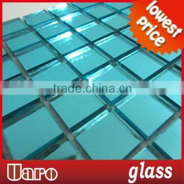 square shape bule color mirror mosac wall tile