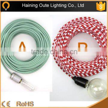 Colourful customized controlling cables for edison bulb