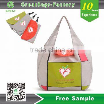 2016 Wholesale Nylon Foldable Shopping Bags Easy Carry Reusable Candy Color Nylon Shopping Bag,Waterproof Nylon Foldable Bag photo-4