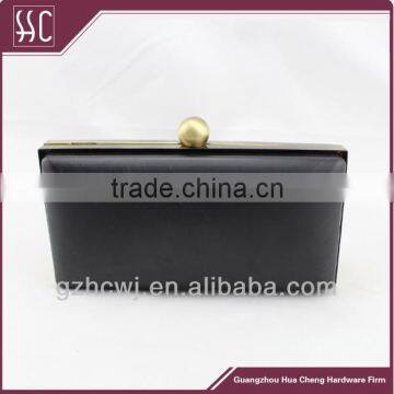 16.5x8cm Clutch Metal Frames With Black Plastic Shells Box Purse Frame photo-4