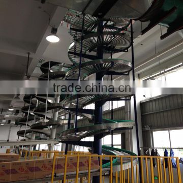 roller lifting conveyor for box downhill