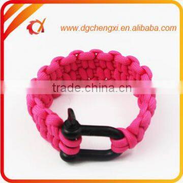 Metal Adjustable Shackle 350/550 Paracord Bracelet