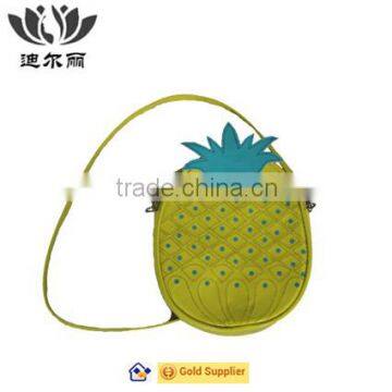 promotional kids Pineapple pu crossbody bag