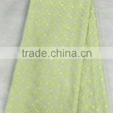 CL14-179(4) 2016 Hot sales mult-colored rhomb design with sunflower pattern lace African cotton/swiss lace fabric