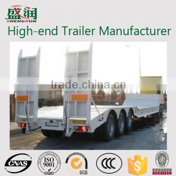 Low Bed Semi Trailer For Heavy Duty Mechines 3 Axle Trailer For Sale