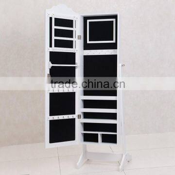 Fashion Jewelry Wholesale Wooden Cabinet Free Standing Mdf With Mirror photo-3