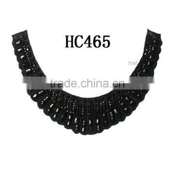 Wholesale black handmade beaded collar HC465