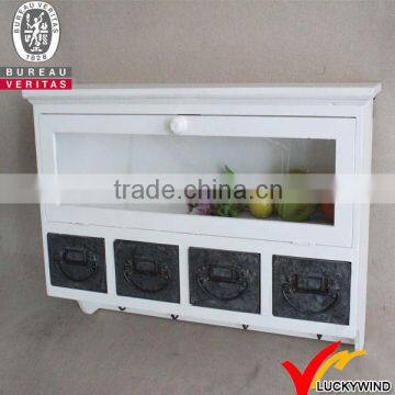 Antique Hanging Wooden Kitchen Wall Shelf photo-2