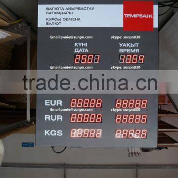 Russia Outdoor LED exchange rate board hotsale