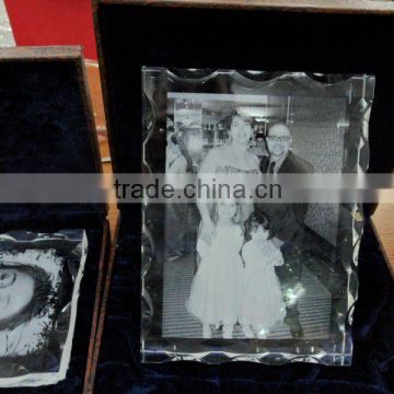 pure crystal 3d laser engraved for family gift (R-0145)