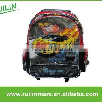 Car School Bag With Wheels Light For Boy