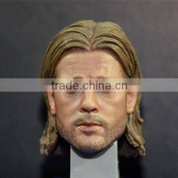 Wholesale plastic Movie superstar Brad Pitt action figure head