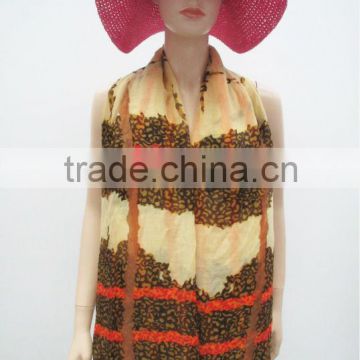 Printed stripes scarf,Leopard scarf 2013,Fashion polyester scarf