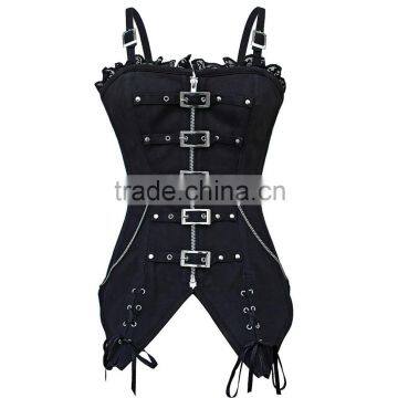 AUBIN BLACK SATIN CORSET