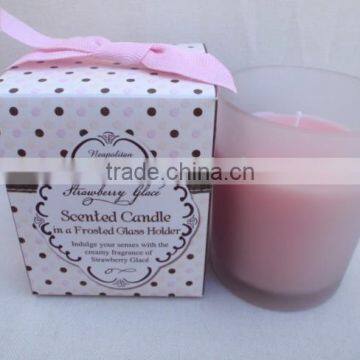 Promotional scented candles in glass jar with gift box