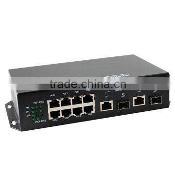 12 Port Gigabit Switch IEEE802.3af at 48v 8 Giga POE With 2 1000mbps RJ45/SFP photo-2