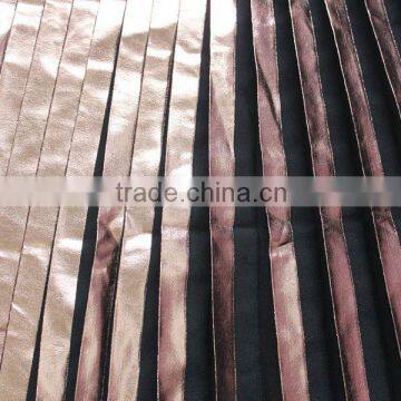 Bronzed Gold Fabric Pleated, Golden Fabric, Shine Golden Sequin Dance Dress Fabric, Golden Fabric for Short Dress, Party Dress photo-2