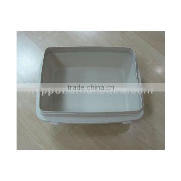 High quality color printing plastic cat litter pan with 2 different sizes, with rim