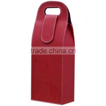 High Quality Black Leather Wine Bag photo-5