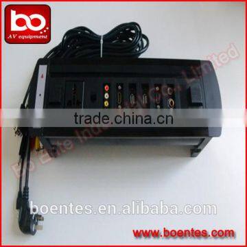 Aluminum Alloy Office Desktop Motorized Rotatable Power Outlets With Press Control for Electrical Socket photo-2