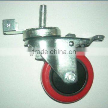 swivel red medical caster