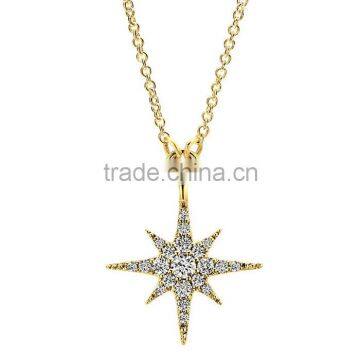 Gold models china jewelry manufacturer star necklace