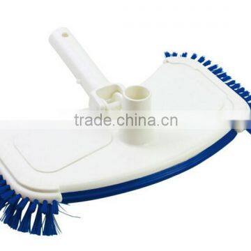 Large weighted indurstrial vac head with side brushes for swimming pool