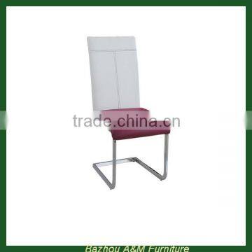 2014 newest steel chrome tube PU leather dining chair AM-C190