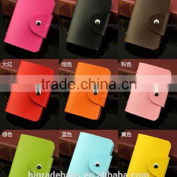 Faux Leather Card Holder Bags Leather 24 Credit Card photo-3