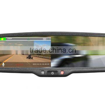 1080P record car dvr rear view mirror monitor with 4.3 inch screen for all cars