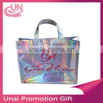 Beautiful Rainbow Bling Bling Color Recyclable Sewing Non Woven Shopping Bag , Recycle Cloth Bag , Non-woven Bag