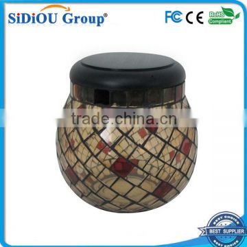 led solar mosaic lantern outdoor sun jar lantern