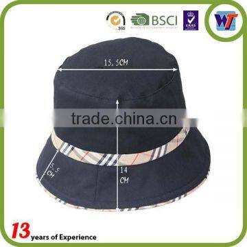 Wholesale Black Cotton Custom Design Cheap Bucket Hat with lining