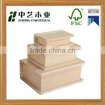 Gift storage high quality factory supply customized wooden packing box