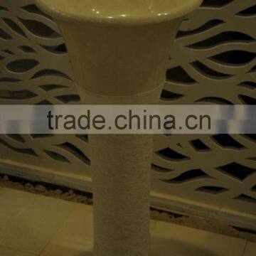 standing pedestal polished marble wash basin