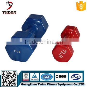 Cast iron and rubber coating rubber dumbbell for sale