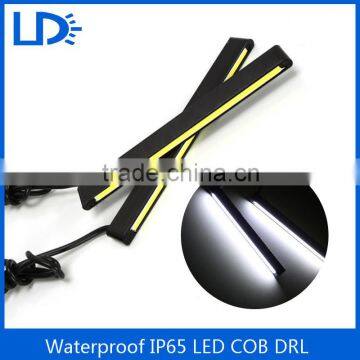 NEW cob drl car LED Daytime Running Light lamp fog driving daylight auto Led day lights super bright Alumimum COB DRL