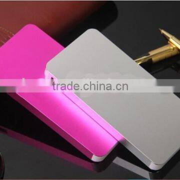 Metallic 2.0a power bank portable with gift packing box