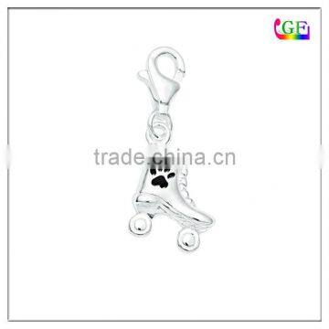 Zinc alloy Silver Roller Skates Pendant