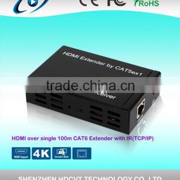 Best price IR 100m hdmi extender cat5e/cat6 over lan with ir remote control