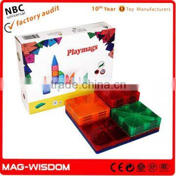 Playmags New Magnetic Building Tile Blocks 3D Intelligence Toys 14pcs Sets