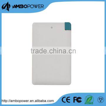 2015 Ambopower 4000MAH Card power bank build in cable