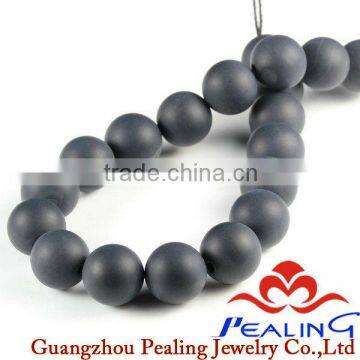 Factory Black Agate Beads Frosted Agate Gemstones