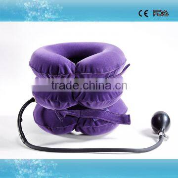 Comfortable Full Flannel Travel Neck Pillow Cervical Collar Portable Inflatable Cervical Traction Apparatus photo-6